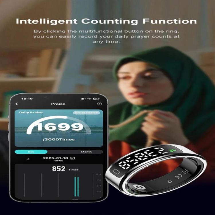 R11C SIZE 9 Smart Ring, Support Heart Rate / Blood Oxygen / Sleep Monitoring / Multiple Sport Modes(Black) - Smart Rings / Smart Telephones by buy2fix | Online Shopping UK | buy2fix