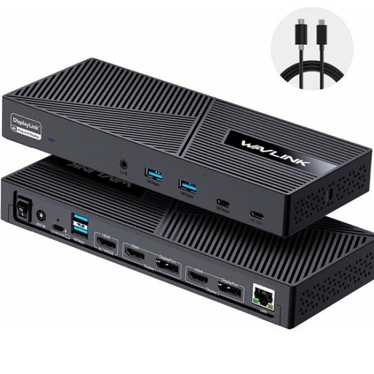 WAVLINK UG63PD25 15 in 1 DisplayLink Docking Station Support Triple Display 130W Power-in(US Plug) -  by WAVLINK | Online Shopping UK | buy2fix