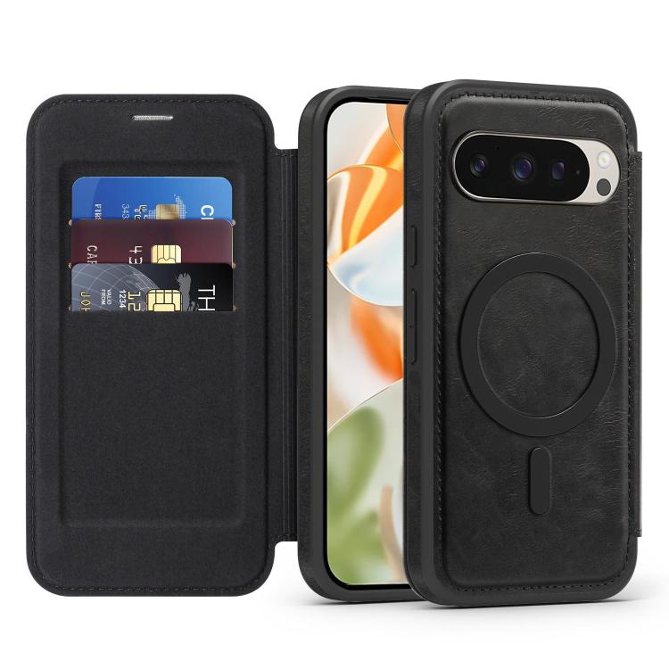 For Google Pixel 10 Pro XL Linton MagSafe Leather Phone Case(Black) - Google Cases by buy2fix | Online Shopping UK | buy2fix