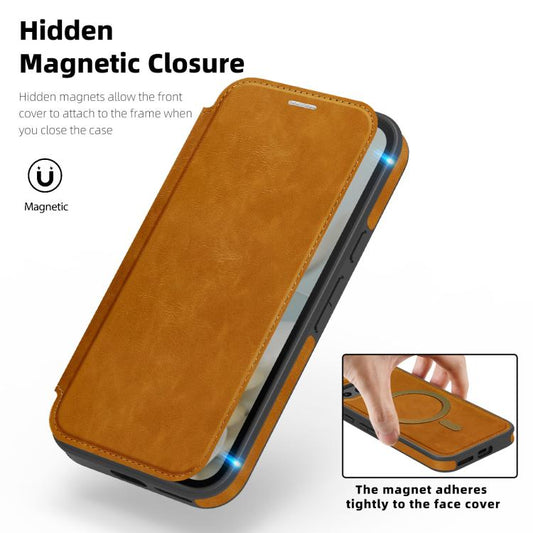 For Google Pixel 10 Pro Linton MagSafe Leather Phone Case(Purple) - Google Cases by buy2fix | Online Shopping UK | buy2fix