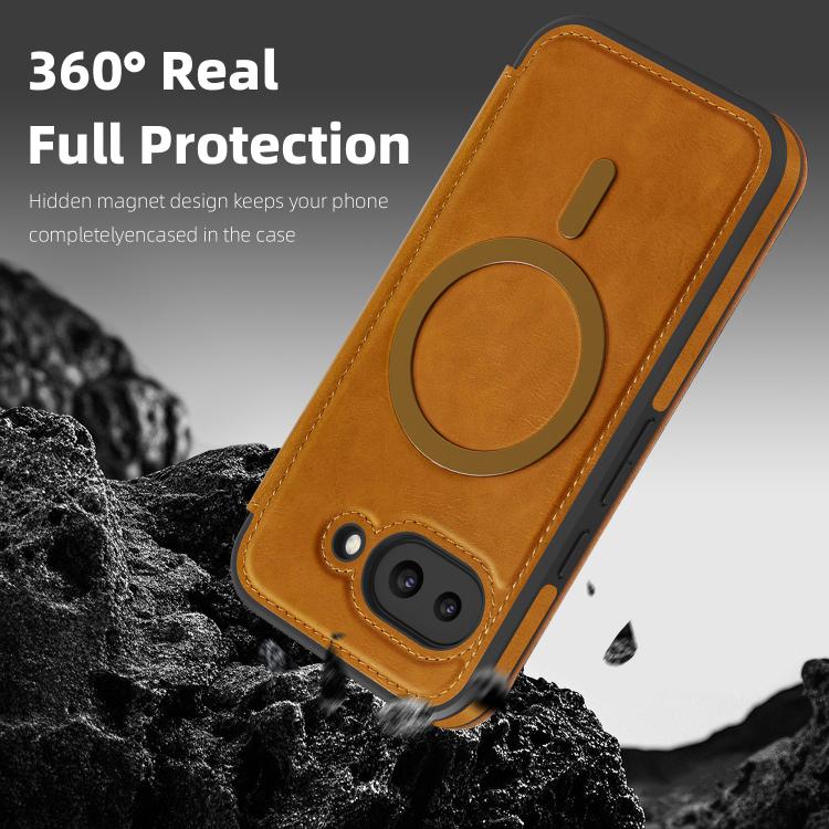 For Google Pixel 10 Pro Linton MagSafe Leather Phone Case(Purple) - Google Cases by buy2fix | Online Shopping UK | buy2fix