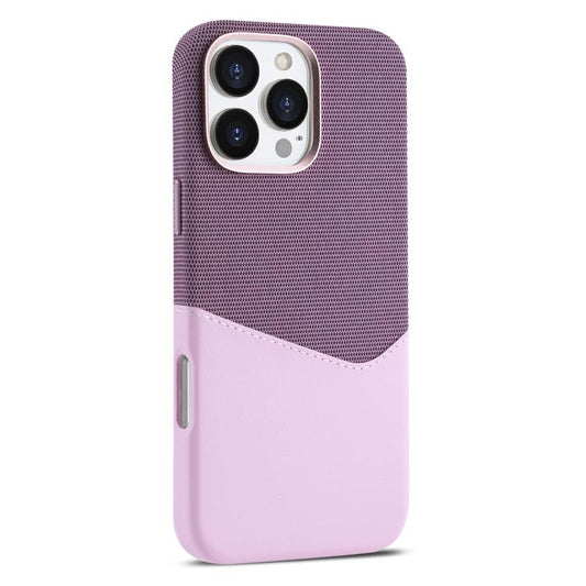 For iPhone 16 Pro Max Kalebol Cloth Textue Stitching Card Slot Magnetic Phone Case(Pink) - iPhone 16 Pro Max Cases by Kalebol | Online Shopping UK | buy2fix