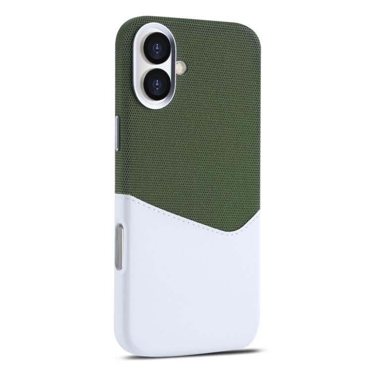 For iPhone 16 Kalebol Cloth Textue Stitching Card Slot Magnetic Phone Case(Green) - iPhone 16 Cases by Kalebol | Online Shopping UK | buy2fix