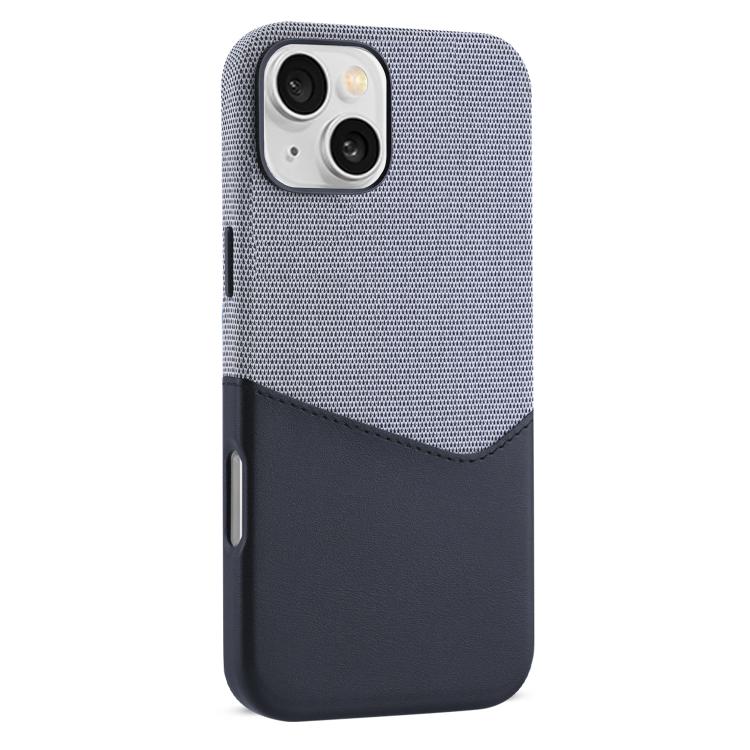 For iPhone 12 Kalebol Cloth Textue Stitching Card Slot Magnetic Phone Case(Black) - iPhone 12 / 12 Pro Cases by Kalebol | Online Shopping UK | buy2fix