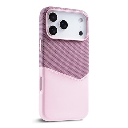 For iPhone 17 Pro Max Kalebol Cloth Textue Stitching Card Slot Magnetic Phone Case(Pink) - iPhone 17 Pro Max Cases by Kalebol | Online Shopping UK | buy2fix