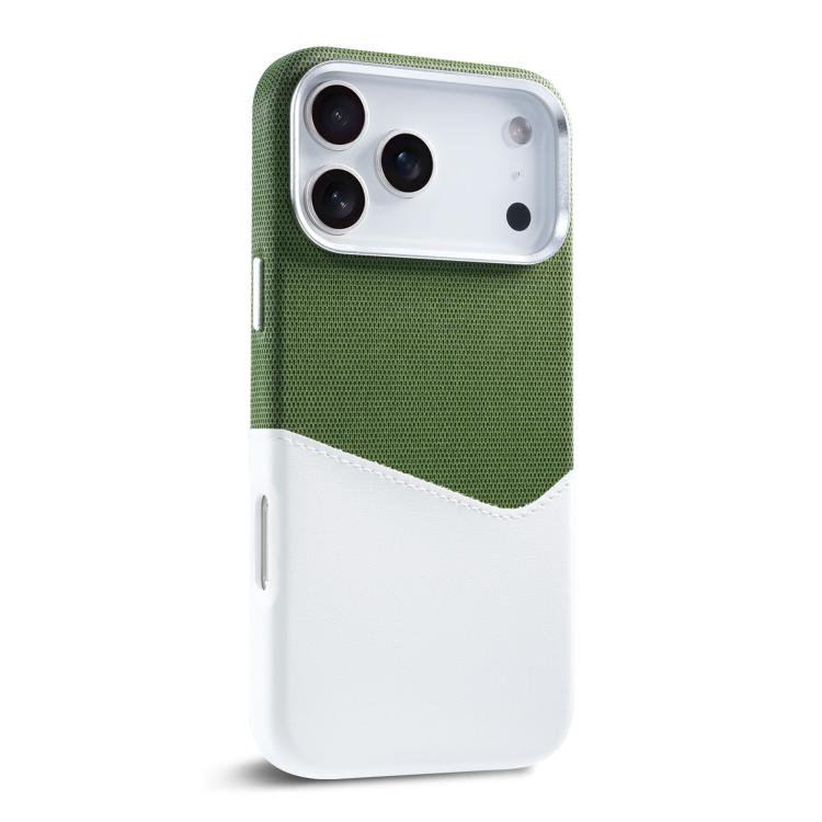 For iPhone 17 Pro Max Kalebol Cloth Textue Stitching Card Slot Magnetic Phone Case(Green) - iPhone 17 Pro Max Cases by Kalebol | Online Shopping UK | buy2fix
