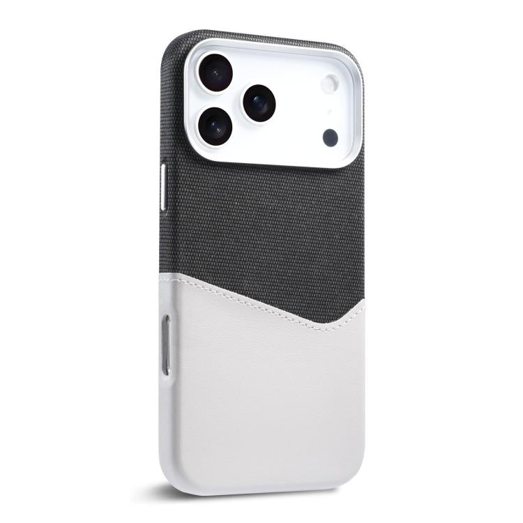 For iPhone 17 Pro Kalebol Cloth Textue Stitching Card Slot Magnetic Phone Case(Gray) - iPhone 17 Pro Cases by Kalebol | Online Shopping UK | buy2fix