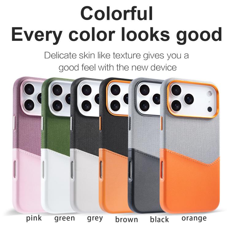 For iPhone 14 Kalebol Cloth Textue Stitching Card Slot Magnetic Phone Case(Pink) - iPhone 14 Cases by Kalebol | Online Shopping UK | buy2fix