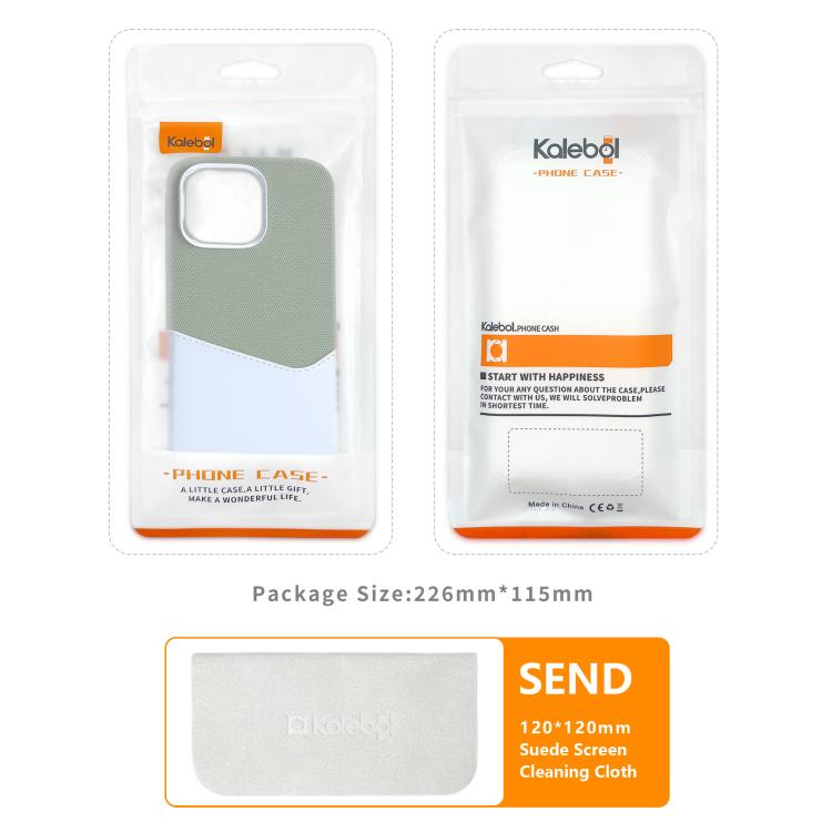 For iPhone 14 Kalebol Cloth Textue Stitching Card Slot Magnetic Phone Case(Pink) - iPhone 14 Cases by Kalebol | Online Shopping UK | buy2fix
