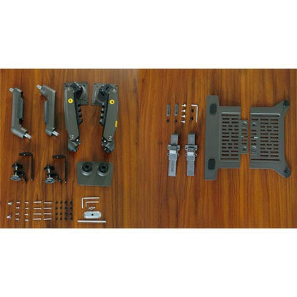 NORTH BAYOU F160-FP Tray Dual Arm Bracket Monitor Desk Mount Adjustable Laptop Holder(Black) - Laptop Stand by buy2fix | Online Shopping UK | buy2fix