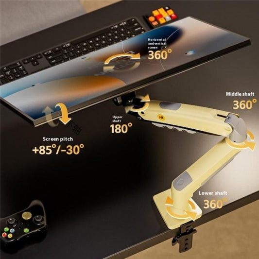 NORTH BAYOU F80 Adjustable Height Monitor Arm 17-30 Inch Displays Desk Mount Stand(Blue) - TV Brackets & Mounts by buy2fix | Online Shopping UK | buy2fix