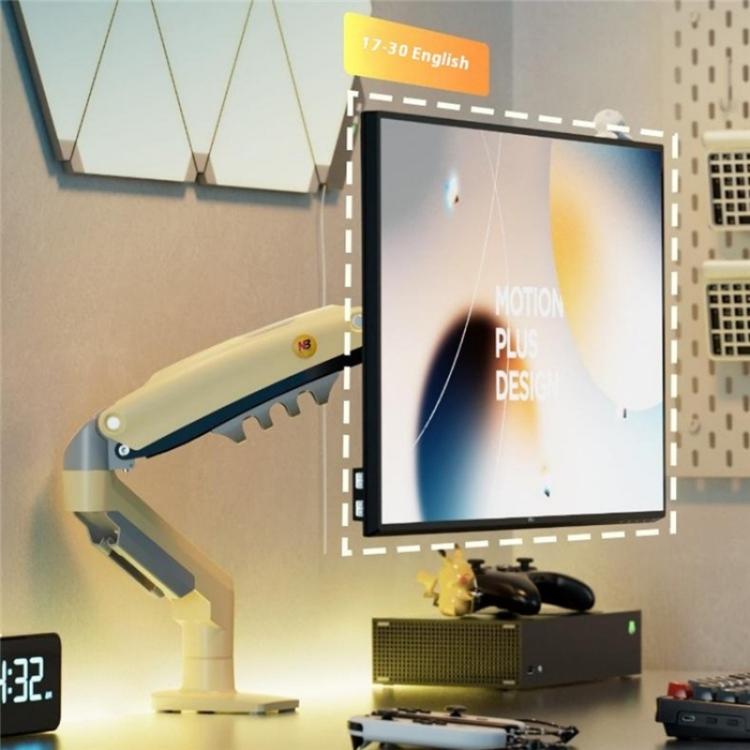 NORTH BAYOU F80 Adjustable Height Monitor Arm 17-30 Inch Displays Desk Mount Stand(Lake Blue) - TV Brackets & Mounts by buy2fix | Online Shopping UK | buy2fix