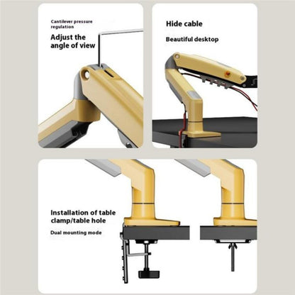 NORTH BAYOU F80 Adjustable Height Monitor Arm 17-30 Inch Displays Desk Mount Stand(Green) - TV Brackets & Mounts by buy2fix | Online Shopping UK | buy2fix