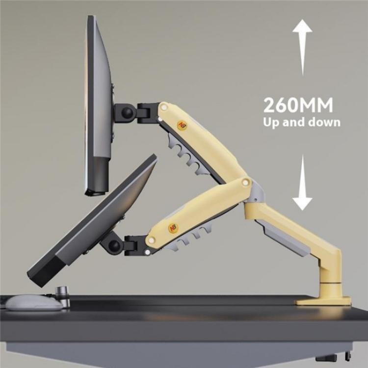 NORTH BAYOU F80 Adjustable Height Monitor Arm 17-30 Inch Displays Desk Mount Stand(Green) - TV Brackets & Mounts by buy2fix | Online Shopping UK | buy2fix