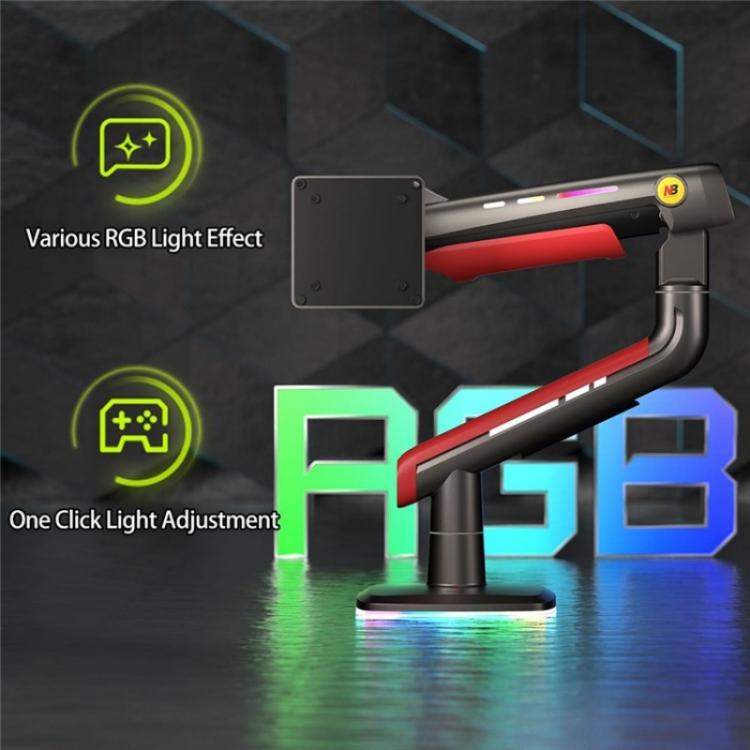 NORTH BAYOU L50 32-60 Inch Gaming Screen RGB Light Curved Ultrawide Flat Monitor Stand - TV Brackets & Mounts by buy2fix | Online Shopping UK | buy2fix