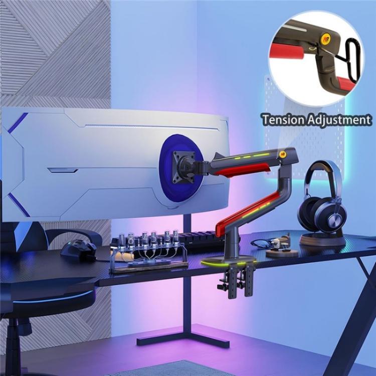 NORTH BAYOU L50 32-60 Inch Gaming Screen RGB Light Curved Ultrawide Flat Monitor Stand - TV Brackets & Mounts by buy2fix | Online Shopping UK | buy2fix