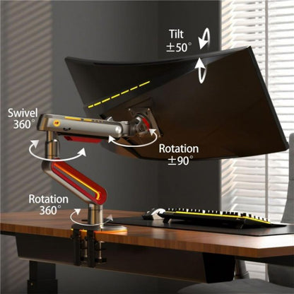 NORTH BAYOU L60 RGB Light Desk Mount Bracket 32-60 Inch Gaming Monitor Arm Stand - TV Brackets & Mounts by buy2fix | Online Shopping UK | buy2fix