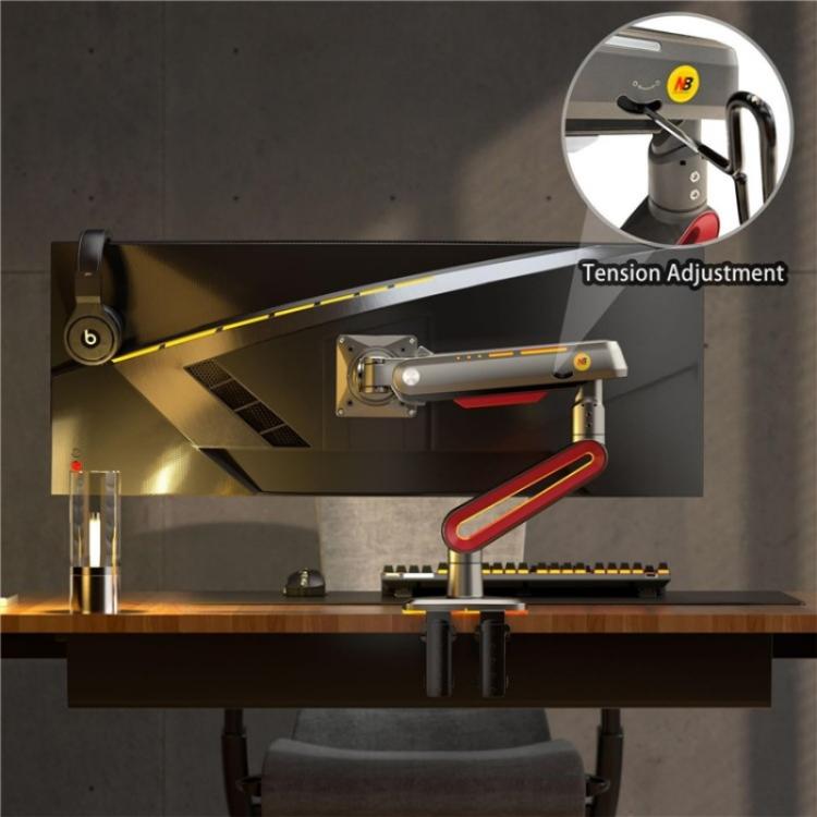 NORTH BAYOU L60 RGB Light Desk Mount Bracket 32-60 Inch Gaming Monitor Arm Stand - TV Brackets & Mounts by buy2fix | Online Shopping UK | buy2fix