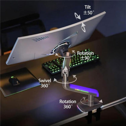NORTH BAYOU G60 32-60 Inch Flat Ultrawide Curved Suspended Arm Gaming Monitor Stand - TV Brackets & Mounts by buy2fix | Online Shopping UK | buy2fix