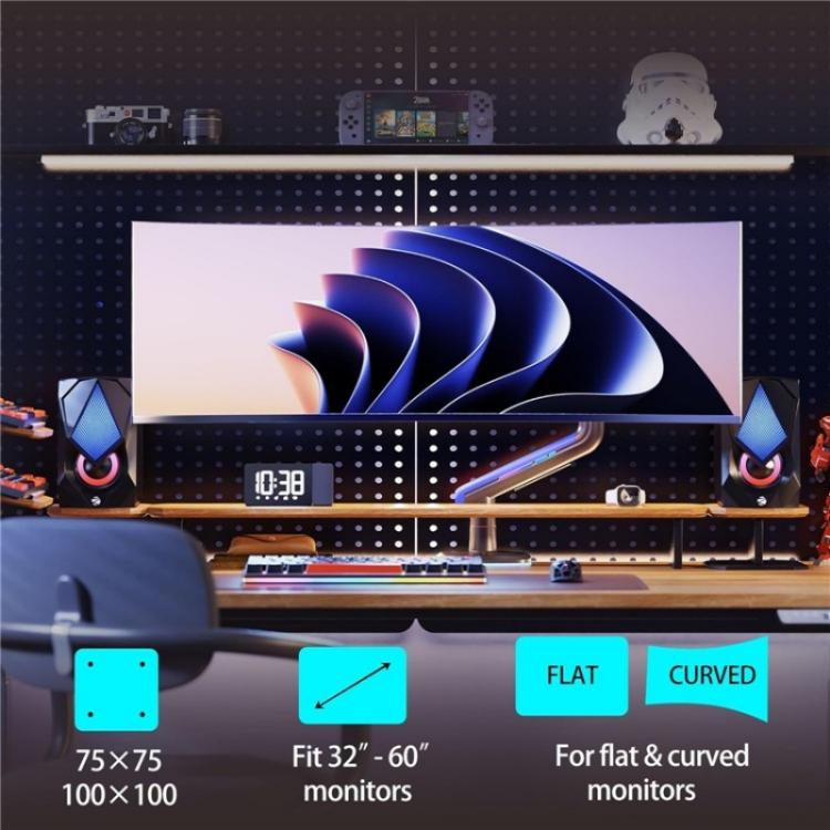 NORTH BAYOU G60 32-60 Inch Flat Ultrawide Curved Suspended Arm Gaming Monitor Stand - TV Brackets & Mounts by buy2fix | Online Shopping UK | buy2fix