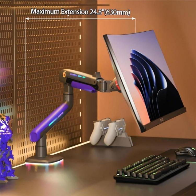 NORTH BAYOU G60 32-60 Inch Flat Ultrawide Curved Suspended Arm Gaming Monitor Stand - TV Brackets & Mounts by buy2fix | Online Shopping UK | buy2fix