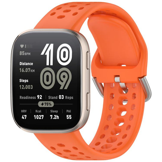 For Amazfit Bip 6 / Bip Max Quick Release Buckle Silicone Watch Band(Orange)