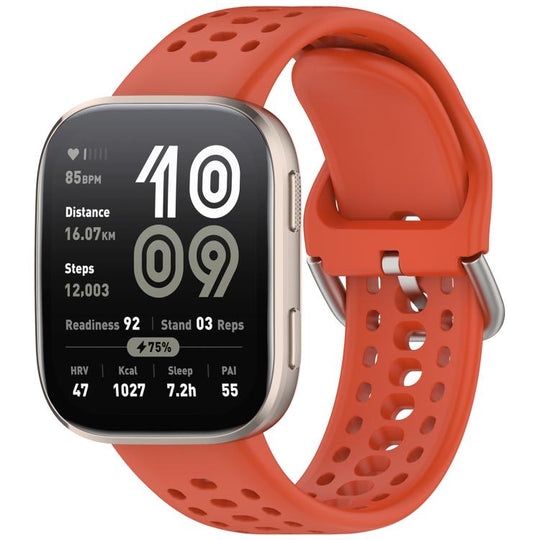 For Amazfit Bip 6 / Bip Max Quick Release Buckle Silicone Watch Band(Red)