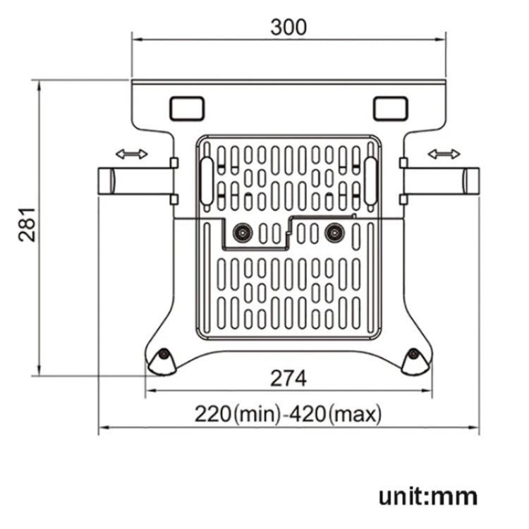 NORTH BAYOU F80-FP For 17-30 Inch Laptop Height Adjustable Desktop Mount Bracket(White) - Laptop Stand by buy2fix | Online Shopping UK | buy2fix