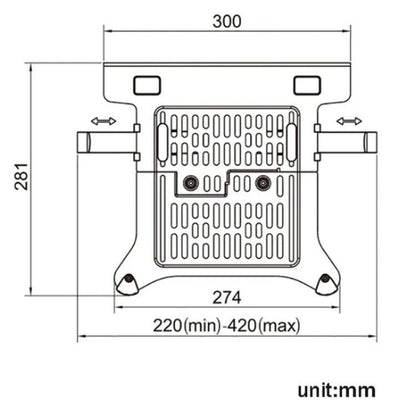 NORTH BAYOU F80-FP For 17-30 Inch Laptop Height Adjustable Desktop Mount Bracket(White) - Laptop Stand by buy2fix | Online Shopping UK | buy2fix