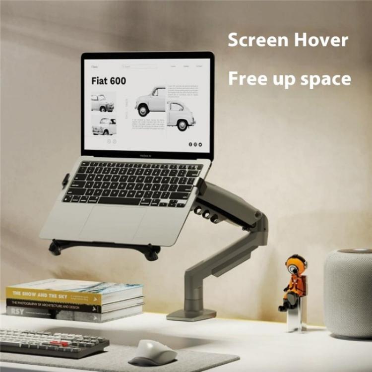 NORTH BAYOU F80-FP For 17-30 Inch Laptop Height Adjustable Desktop Mount Bracket(Black) - Laptop Stand by buy2fix | Online Shopping UK | buy2fix