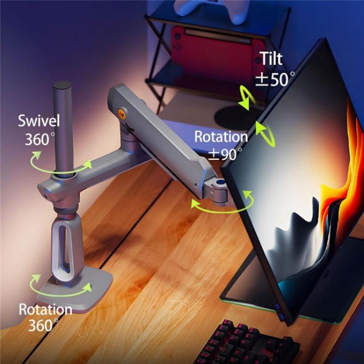 NORTH BAYOU A7 Ergonomic Gaming Monitor Arm Stand 27-50 Inch Monitors VESA Mount - TV Brackets & Mounts by buy2fix | Online Shopping UK | buy2fix