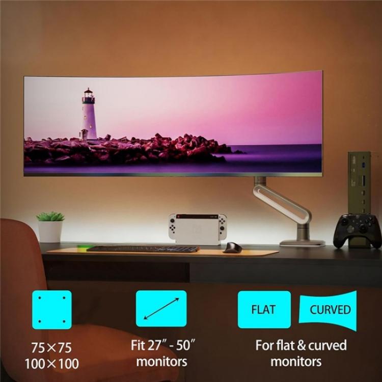 NORTH BAYOU A6 Flat Ultrawide Curved Display Bracket 27-50 Inch Monitors Ergonomic Stand - TV Brackets & Mounts by buy2fix | Online Shopping UK | buy2fix