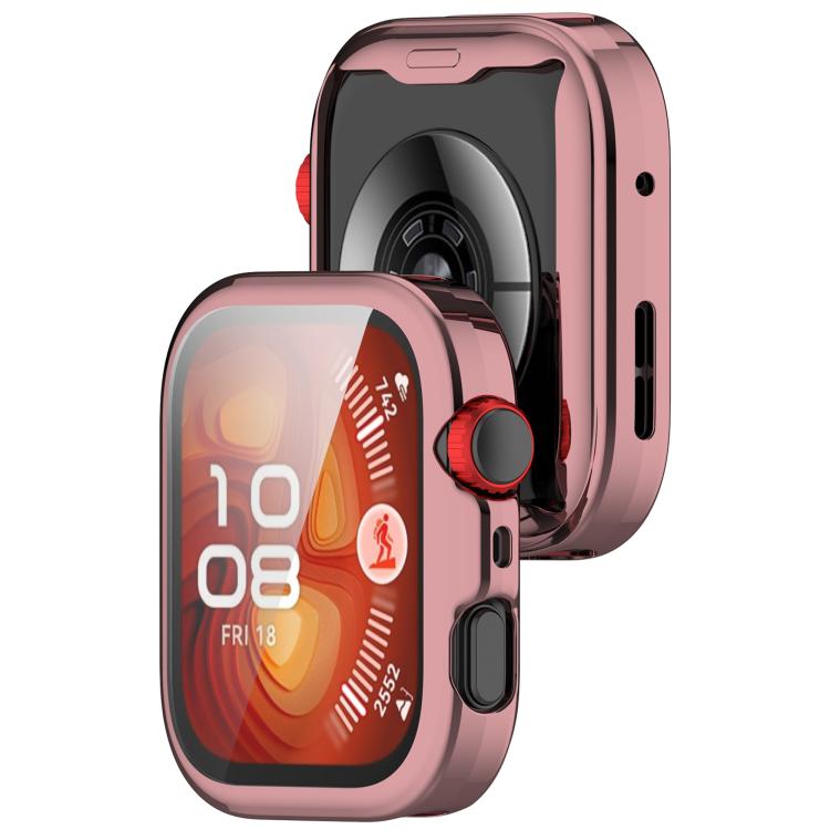 For Huawei Watch Fit 4 Pro Electroplated TPU Full Coverage Watch Protective Case(Pink) - Watch Cases by buy2fix | Online Shopping UK | buy2fix
