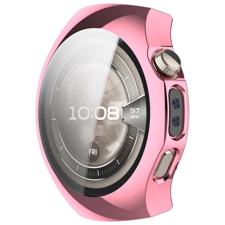 For Huawei Watch 5 42mm Electroplated TPU Full Coverage Watch Protective Case(Pink) - Watch Cases by buy2fix | Online Shopping UK | buy2fix