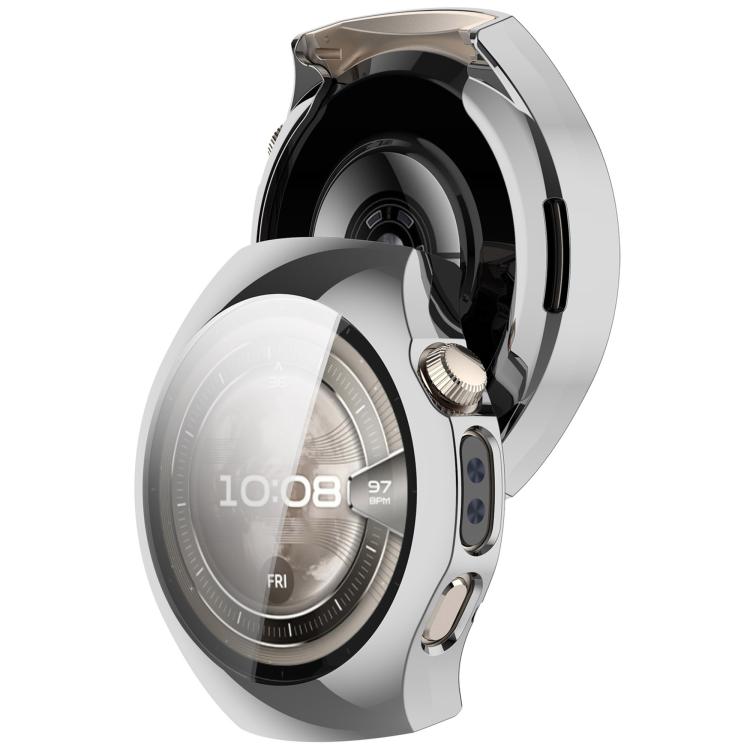 For Huawei Watch 5 42mm Electroplated TPU Full Coverage Watch Protective Case(Silver) - Watch Cases by buy2fix | Online Shopping UK | buy2fix