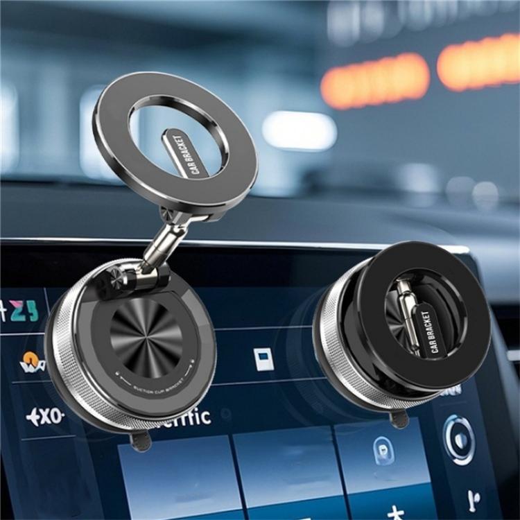 SD08 360 Degree Rotation Magnetic Car Mount Foldable Stand Vacuum Suction Phone Holder - Universal Car Holders by buy2fix | Online Shopping UK | buy2fix