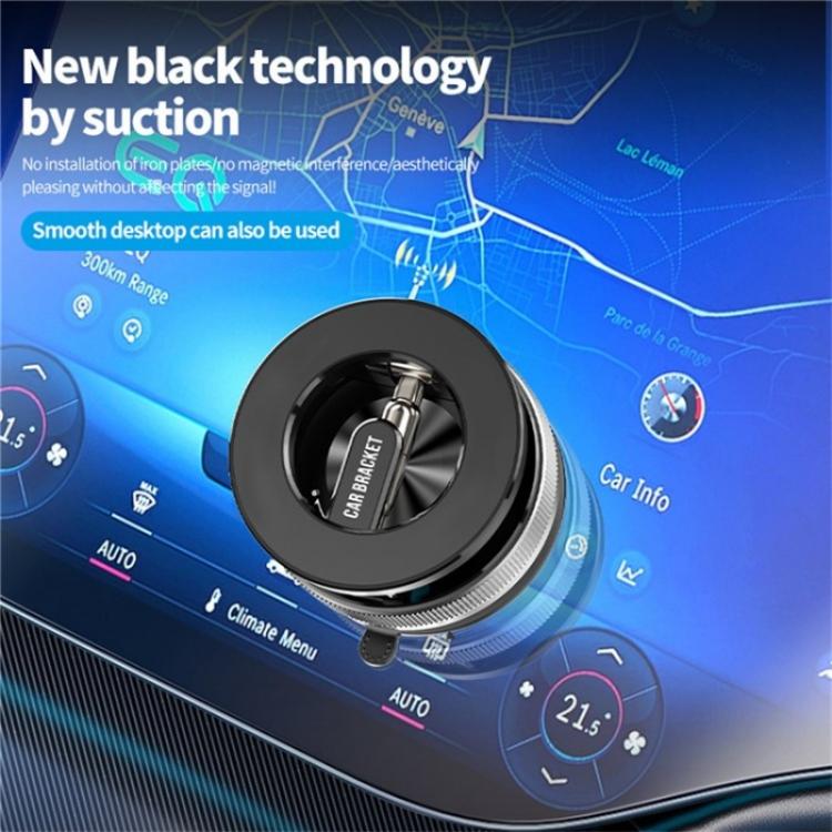 SD08 360 Degree Rotation Magnetic Car Mount Foldable Stand Vacuum Suction Phone Holder - Universal Car Holders by buy2fix | Online Shopping UK | buy2fix