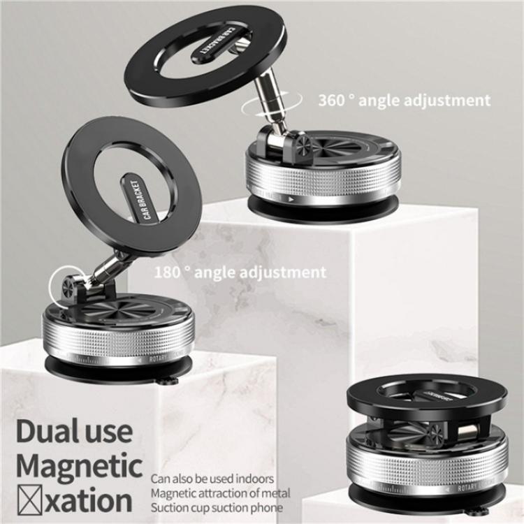 SD08 360 Degree Rotation Magnetic Car Mount Foldable Stand Vacuum Suction Phone Holder - Universal Car Holders by buy2fix | Online Shopping UK | buy2fix