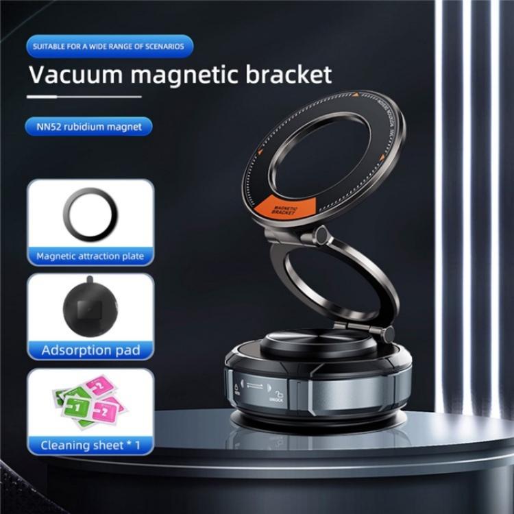 SD07 Magnetic 360 Degree Adjustable Vacuum Suction Phone Holder Car Mount Foldable Stand - Universal Car Holders by buy2fix | Online Shopping UK | buy2fix