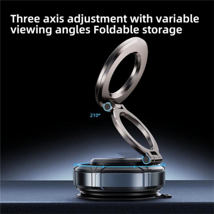 SD07 Magnetic 360 Degree Adjustable Vacuum Suction Phone Holder Car Mount Foldable Stand - Universal Car Holders by buy2fix | Online Shopping UK | buy2fix