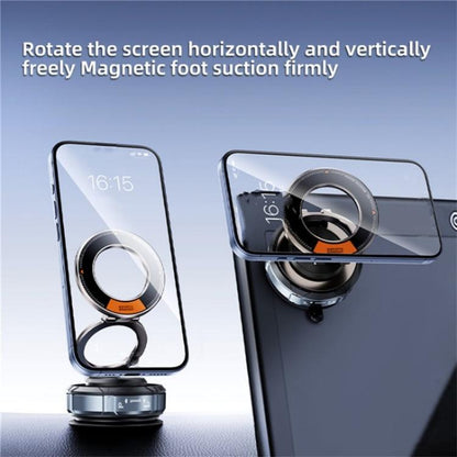 SD07 Magnetic 360 Degree Adjustable Vacuum Suction Phone Holder Car Mount Foldable Stand - Universal Car Holders by buy2fix | Online Shopping UK | buy2fix