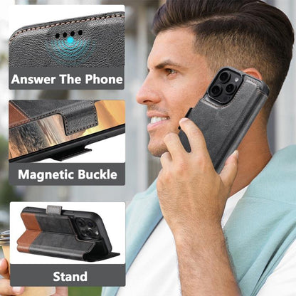 For iPhone 15 Plus Suteni Q06 2-in-1 Multi-function Detachable Wallet MagSafe Phone Case(Black) - iPhone 15 Plus Cases by Suteni | Online Shopping UK | buy2fix