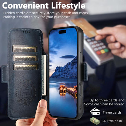 For iPhone 17 Pro Max Suteni Q06 2-in-1 Multi-function Detachable Wallet MagSafe Phone Case(Blue) - iPhone 17 Pro Max Cases by Suteni | Online Shopping UK | buy2fix