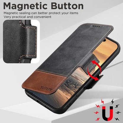 For iPhone Air Suteni Q06 2-in-1 Multi-function Detachable Wallet MagSafe Phone Case(Black) - iPhone Air Cases by Suteni | Online Shopping UK | buy2fix