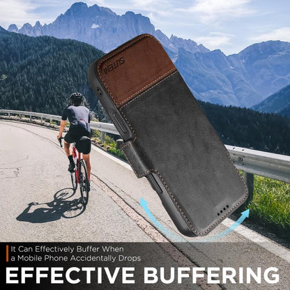 For iPhone Air Suteni Q06 2-in-1 Multi-function Detachable Wallet MagSafe Phone Case(Black) - iPhone Air Cases by Suteni | Online Shopping UK | buy2fix