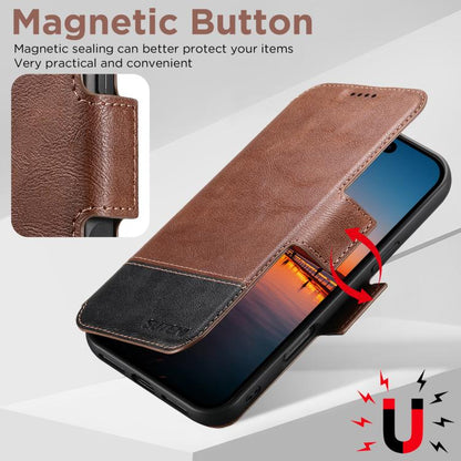 For iPhone 17 Air Suteni Q06 2-in-1 Multi-function Detachable Wallet MagSafe Phone Case(Brown) - iPhone 17 Air Cases by Suteni | Online Shopping UK | buy2fix