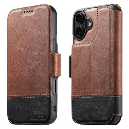 For iPhone 17 Suteni Q06 2-in-1 Multi-function Detachable Wallet MagSafe Phone Case(Brown) - iPhone 17 Cases by Suteni | Online Shopping UK | buy2fix