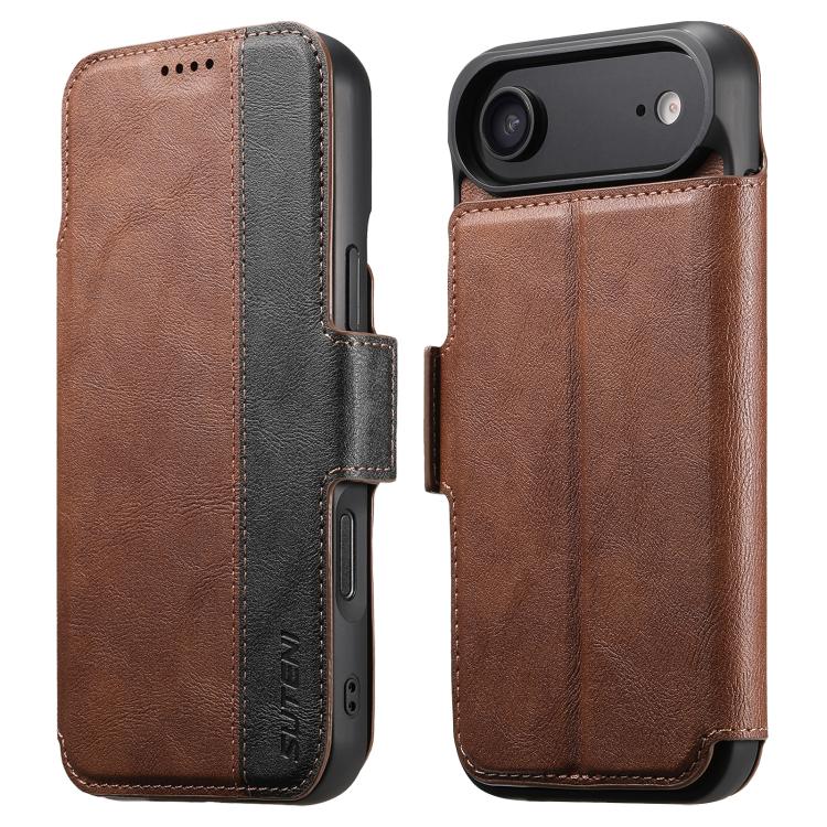 For iPhone 17 Air Suteni Q07 2-in-1 Multi-function Detachable Wallet MagSafe Phone Case(Brown) - iPhone 17 Air Cases by Suteni | Online Shopping UK | buy2fix