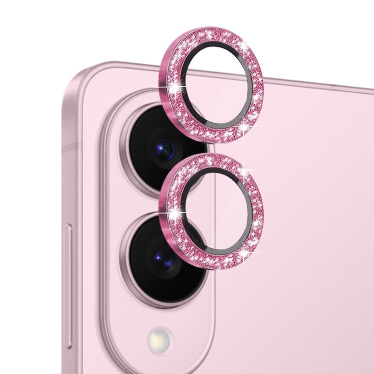 For Samsung Galaxy S25 Edge 5G NORTHJO 1 Set Camera Lens Protector Glitter Metal Ring Film(Pink) - For Samsung by NORTHJO | Online Shopping UK | buy2fix