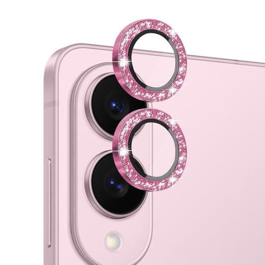 For Samsung Galaxy S25 Edge 5G NORTHJO 1 Set Camera Lens Protector Glitter Metal Ring Film(Pink) - For Samsung by NORTHJO | Online Shopping UK | buy2fix